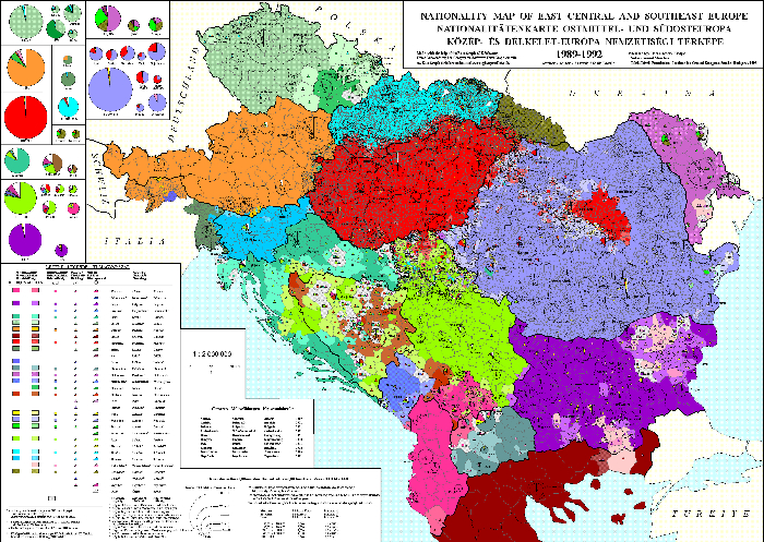 Europe nationality map